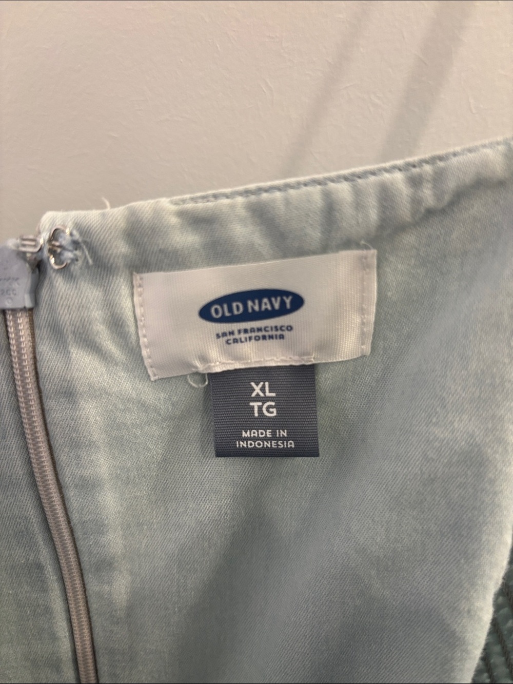 Old Navy Light Wash Chambray Babydoll Mini Dress XL - Picture 2 of 5